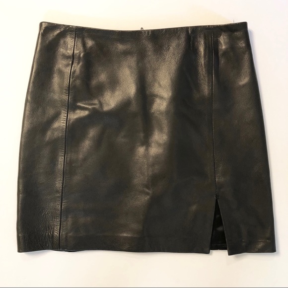 BCBGMAXAZRIA Leather Mini Skirt - Picture 2 of 6